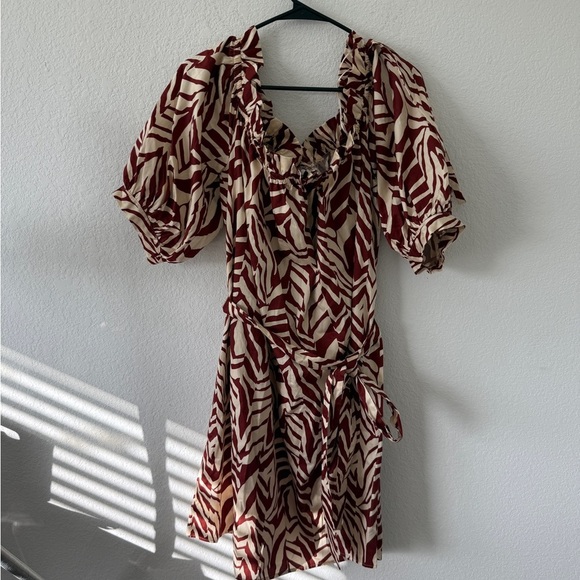 Eloquii Brown and White Mini Dress - Picture 2 of 8